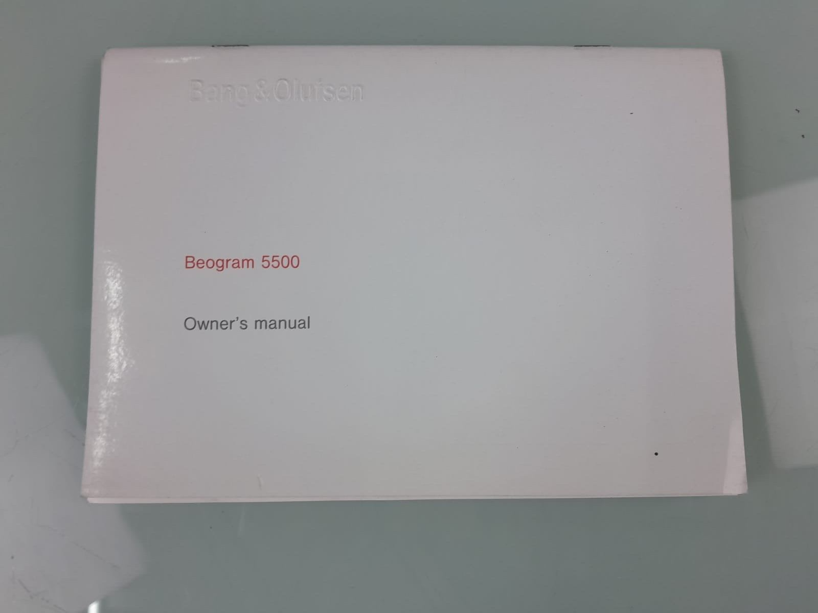 B&O BANG & OLUFSEN BEOGRAM 5500 OWNER'S MANUAL