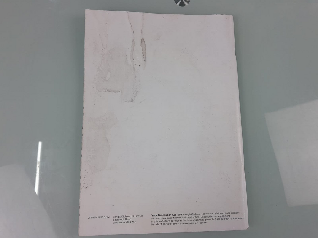 BANG & OLUFSEN B&O 1988/1989 BROCHURE