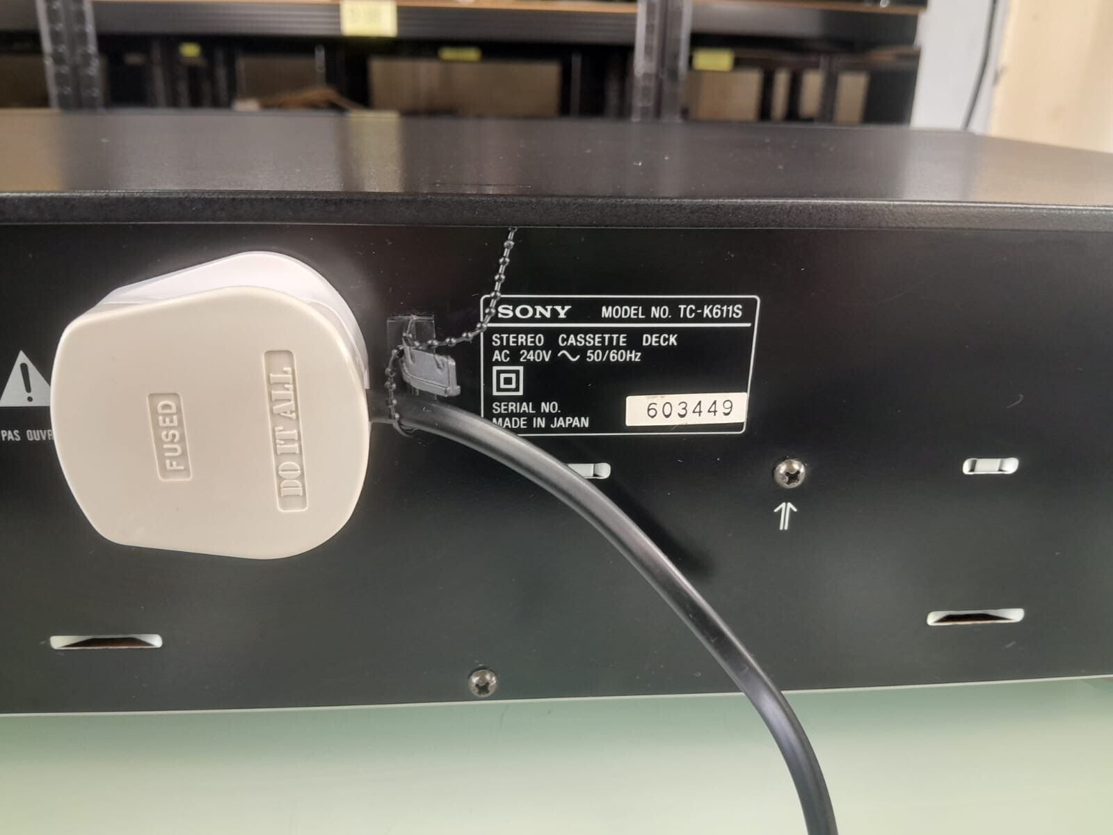 SERVICED SONY TC K611S STEREO CASSETTE DECK