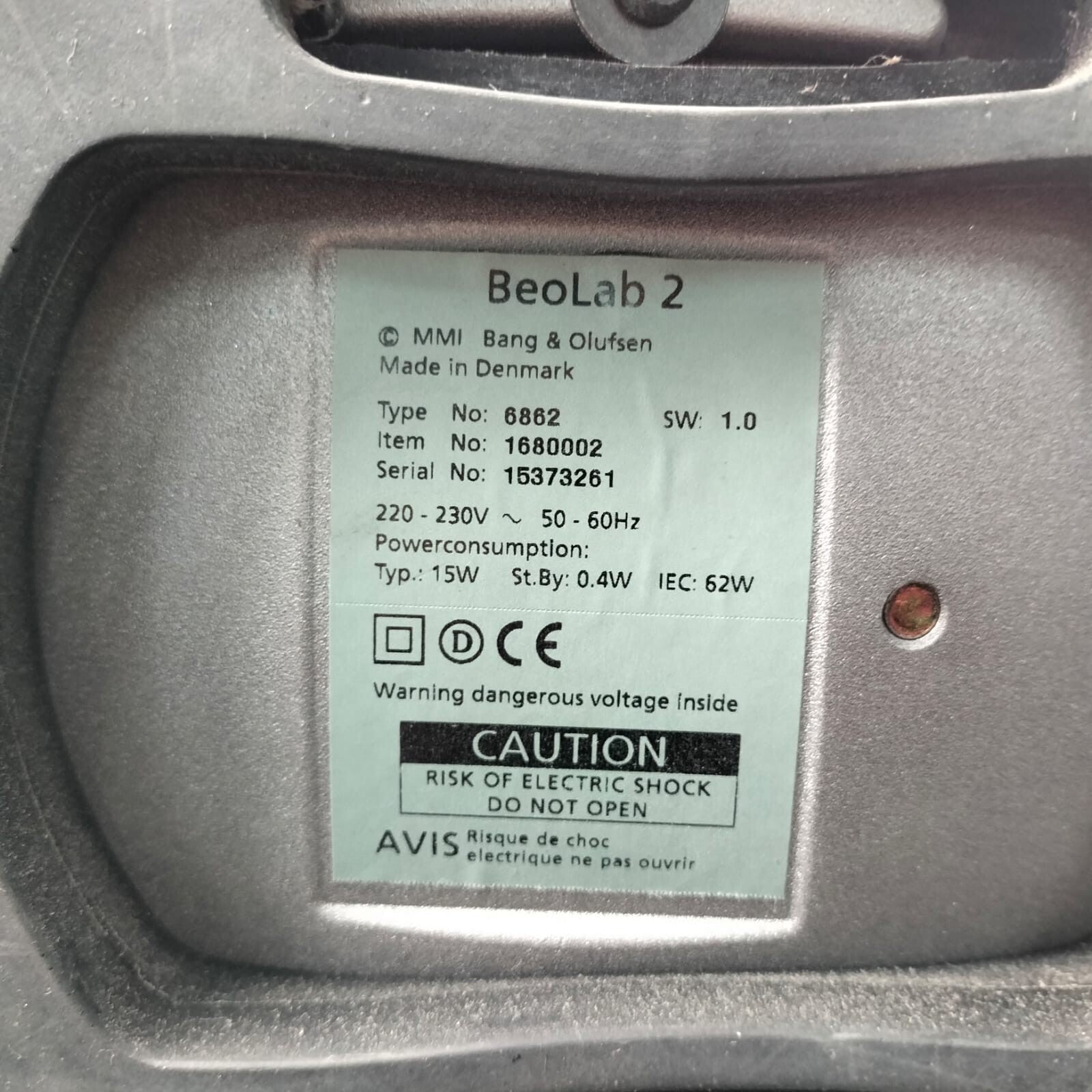 BANG & OLUFSEN B&O BEOLAB 2 SUBWOOFER #002