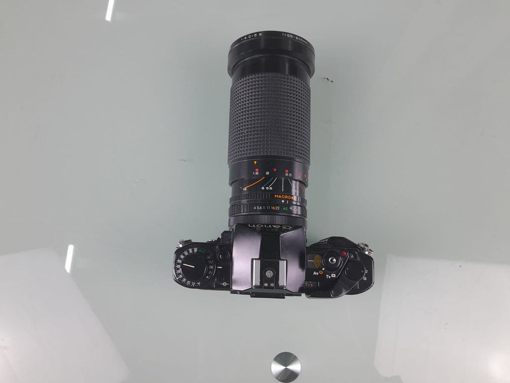 CANON A 1 SLR CAMERA WITH SIRIUS F=28-200MM 1:4.0-5.6 LENS