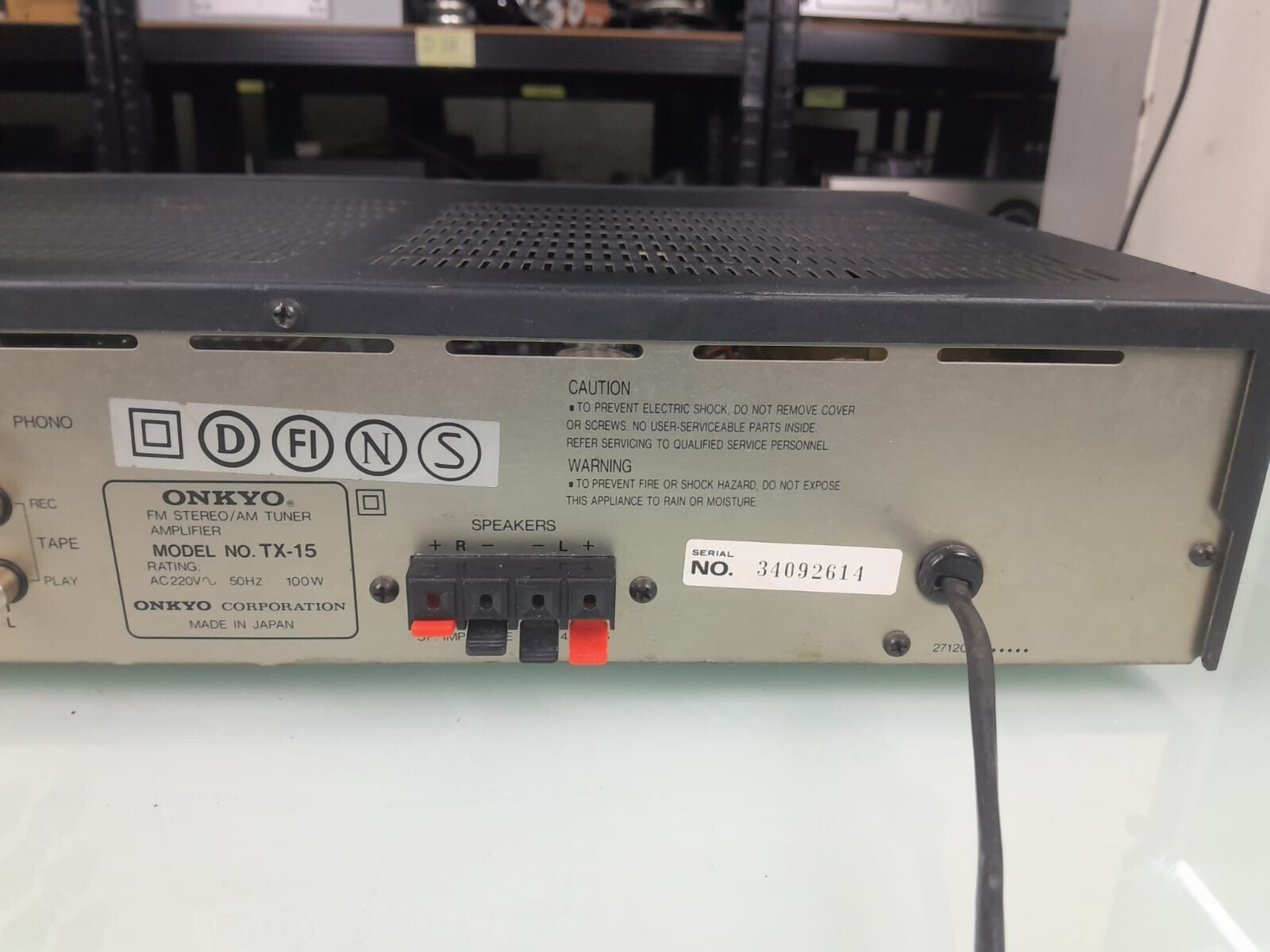 ONKYO TX 15 FM STEREO / AM TUNER AMPLIFIER