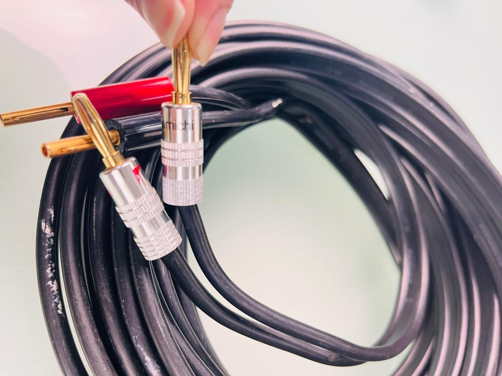 EXPOSURE ELECTRONICS SPEAKER CABLES WITH NAKAMICHI CONNECTORS