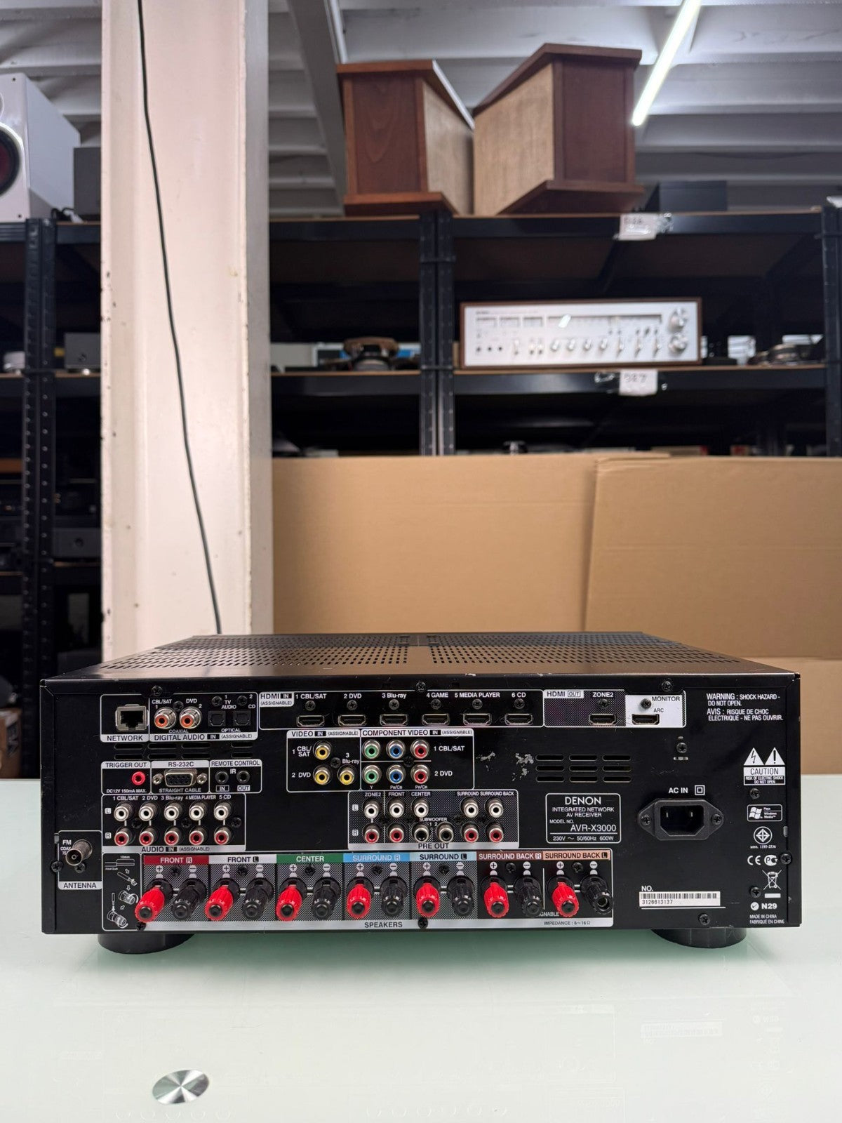 Denon AVR-X3000 7.1 Channel AV Receiver 150W 3D 4K NETWORK USB 7xHDMI Amplifier