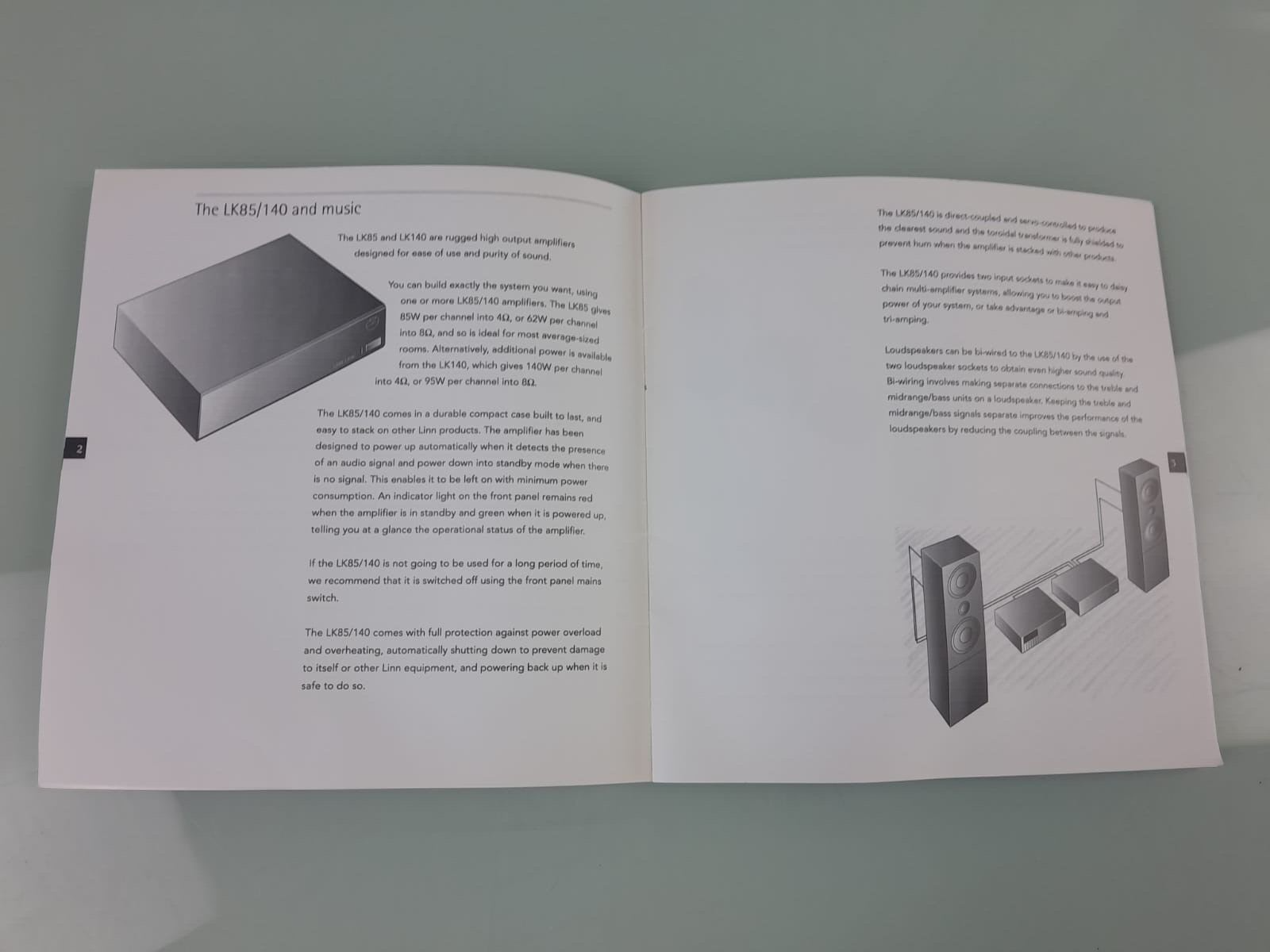 LINN LK85 / 140 STEREO POWER AMPLIFIER OWNERS MANUAL