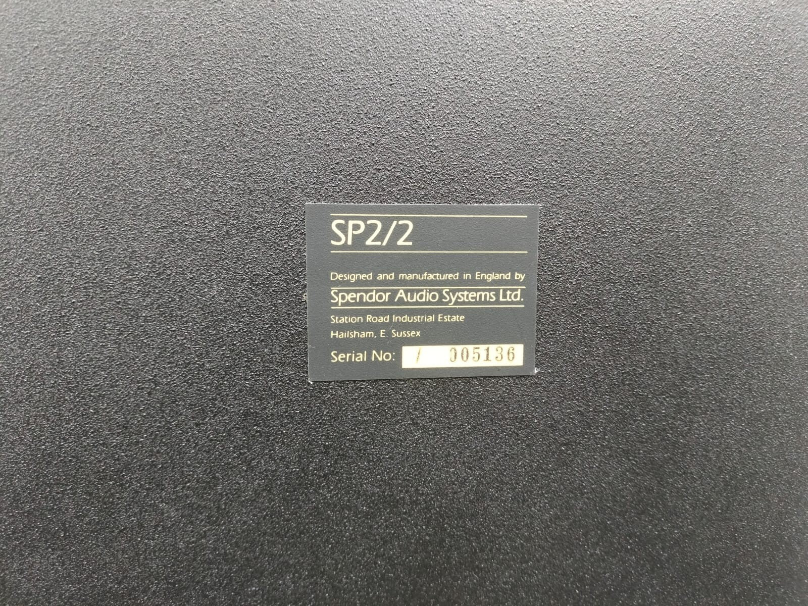 SPENDOR SP 2/2 SPEAKERS