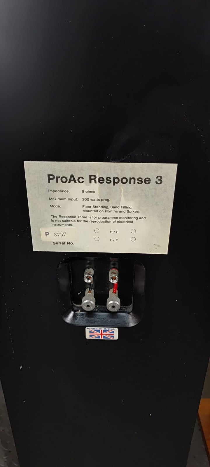 PROAC RESPONSE 3 FLOOR STANDING SPEAKERS