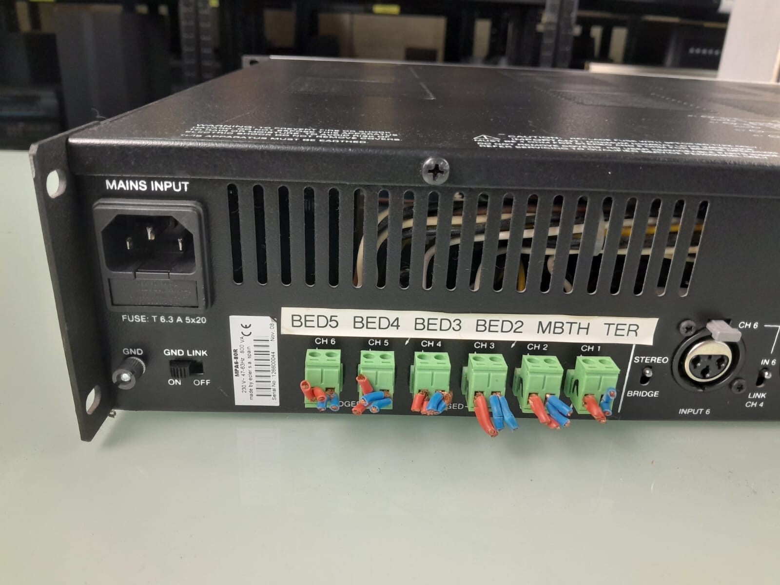 ECLER MPA6 80R MULTICHANNEL POWER AMPLIFIER