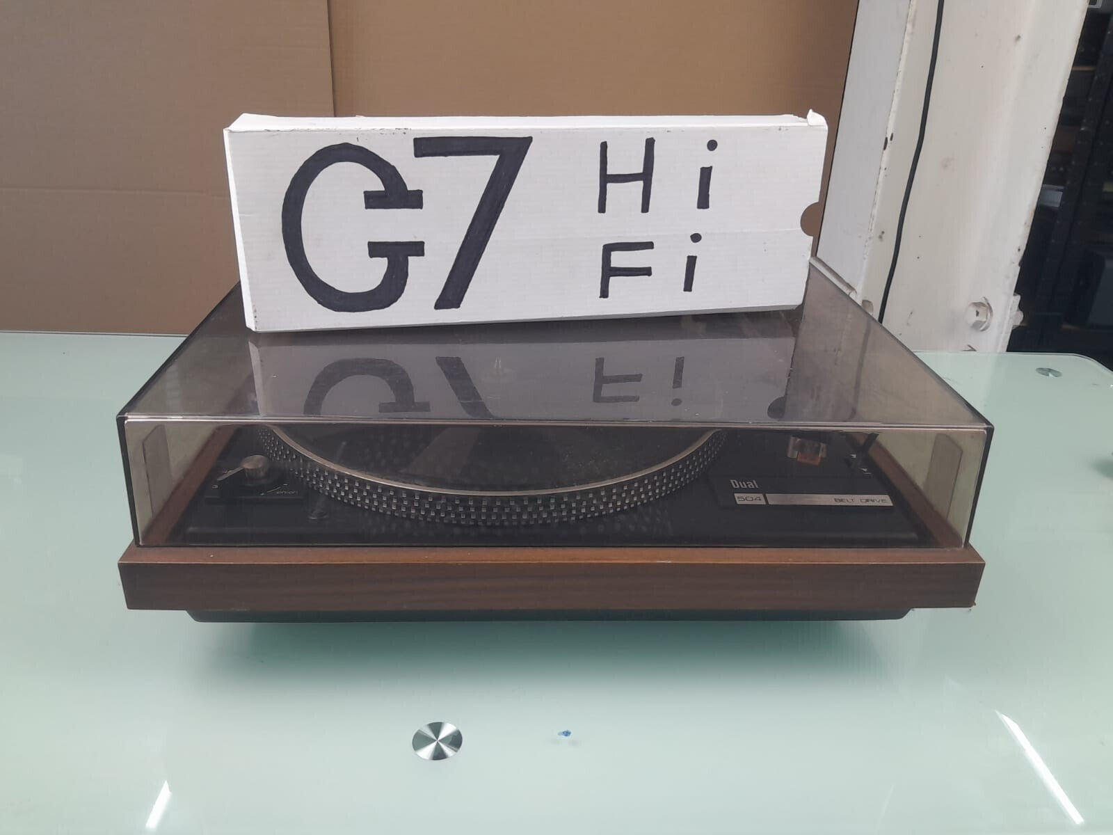 DUAL 504 BELT DRIVE TURNTABLE WITH DMS 240 E CARTRIDGE