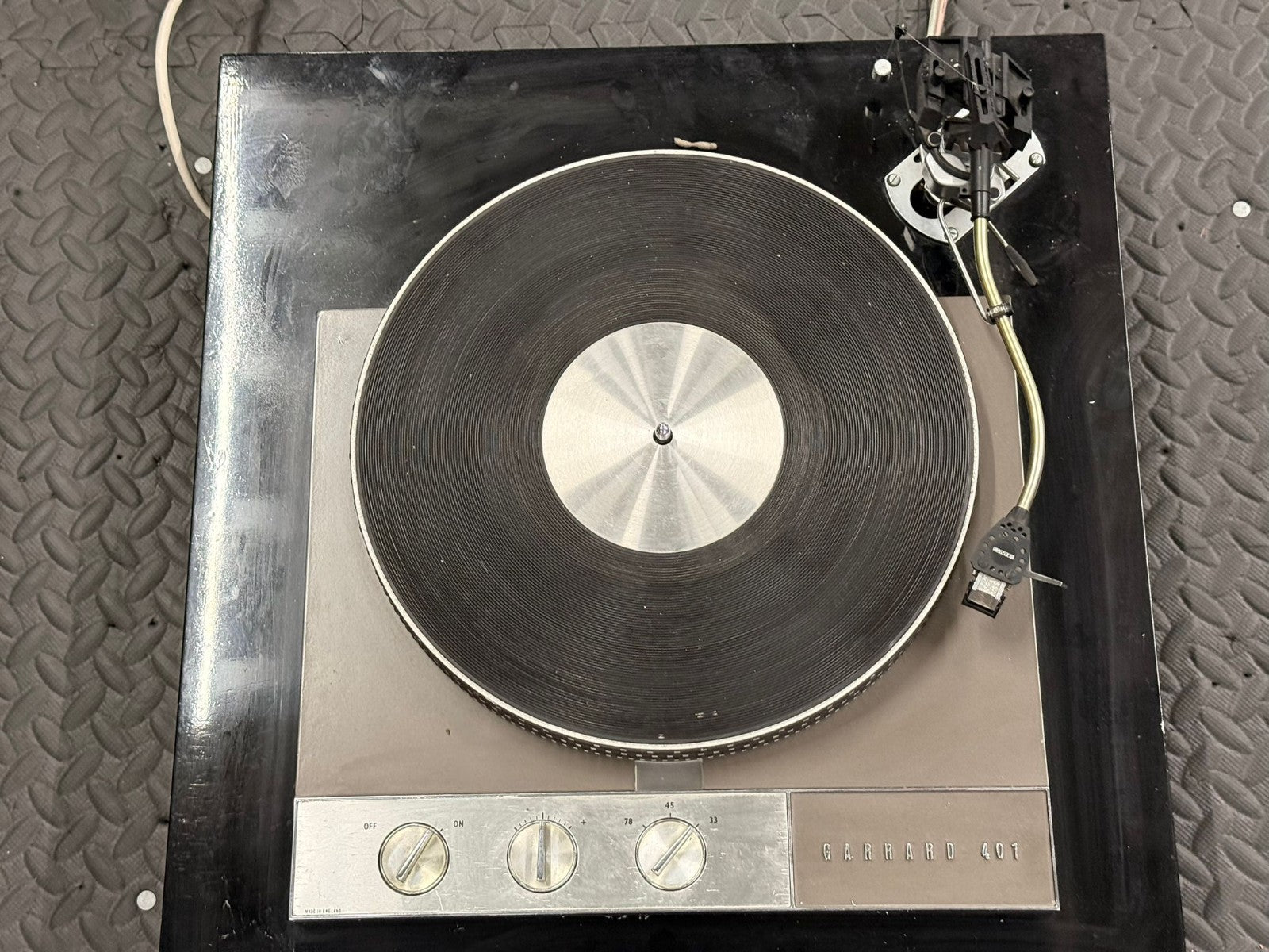 GARRARD 401 TURNTABLE ON SOLID GRANITE PLINTH SME SERIES 3 III S TONEARM