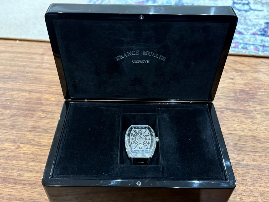 FRANCK MULLER VANGUARD DIAMOND ICED MASTER COMPLICATIONS V 45 SC DT YACHTING