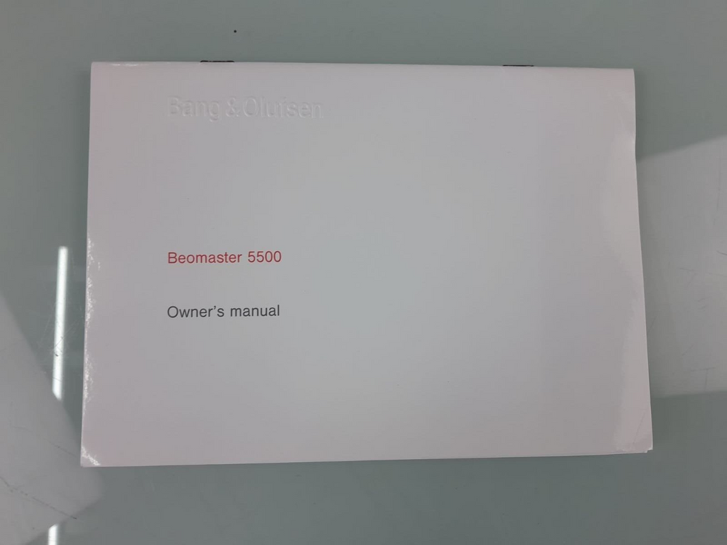 BANG & OLUFSEN B&O BEOMASTER 5500 OWNER'S MANUAL