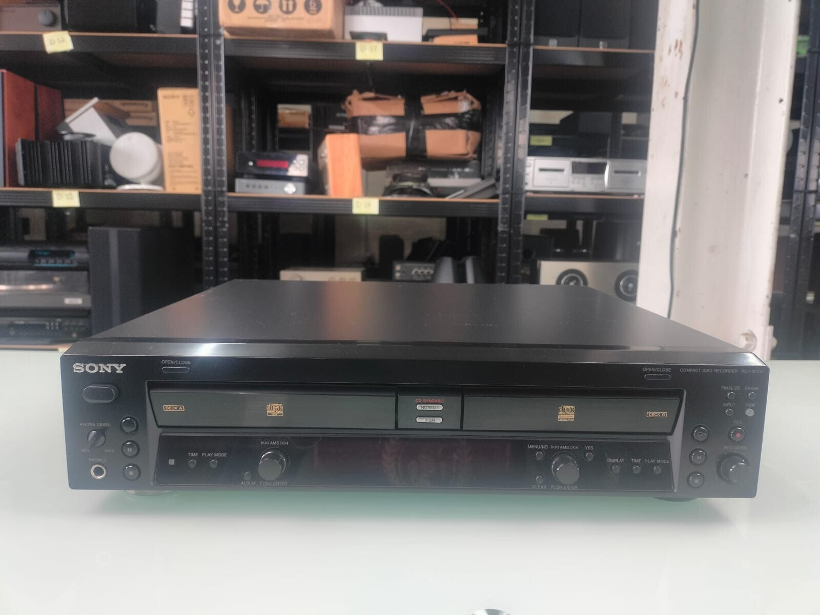 SONY RCD-W100 CD PLAYER RECORDER WITH REMOTE