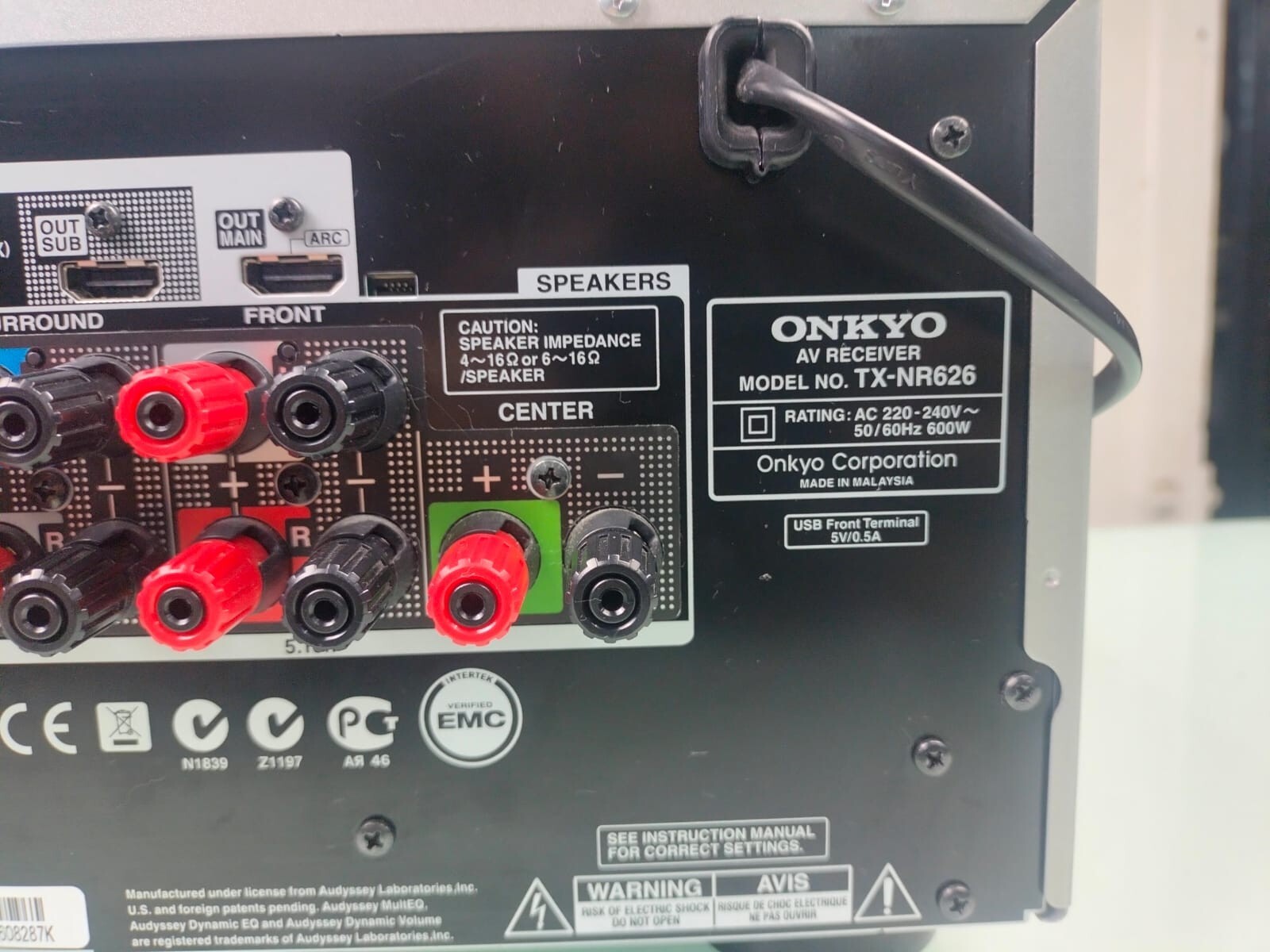 ONKYO TX-NR626 channel 7.1 3D WiFi 4K Surround Sound AV Receiver