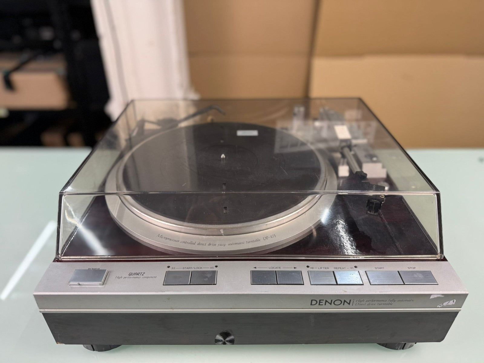 DENON DP 47F TURNTABLE DYNAMIC SERVO TRACER TONEARM