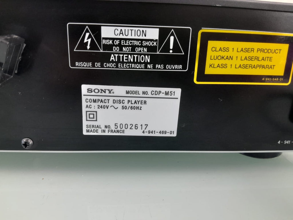 SONY CDP M51 CD PLAYER