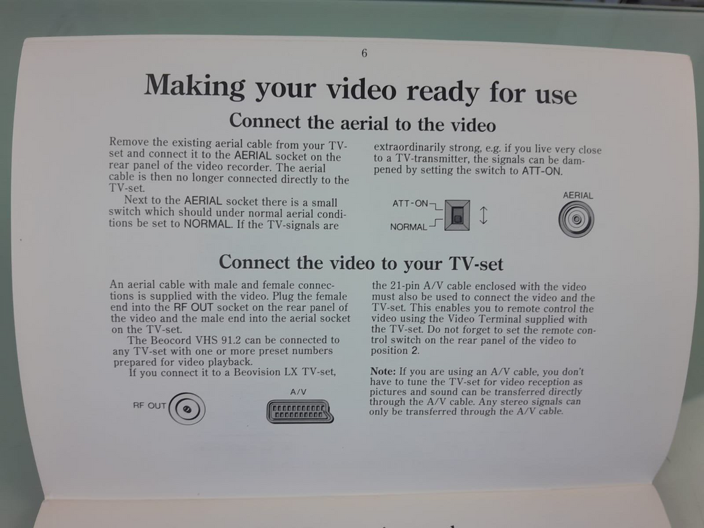 BANG & OLUFSEN B&O BEOCORD VHS 91.2 MANUAL