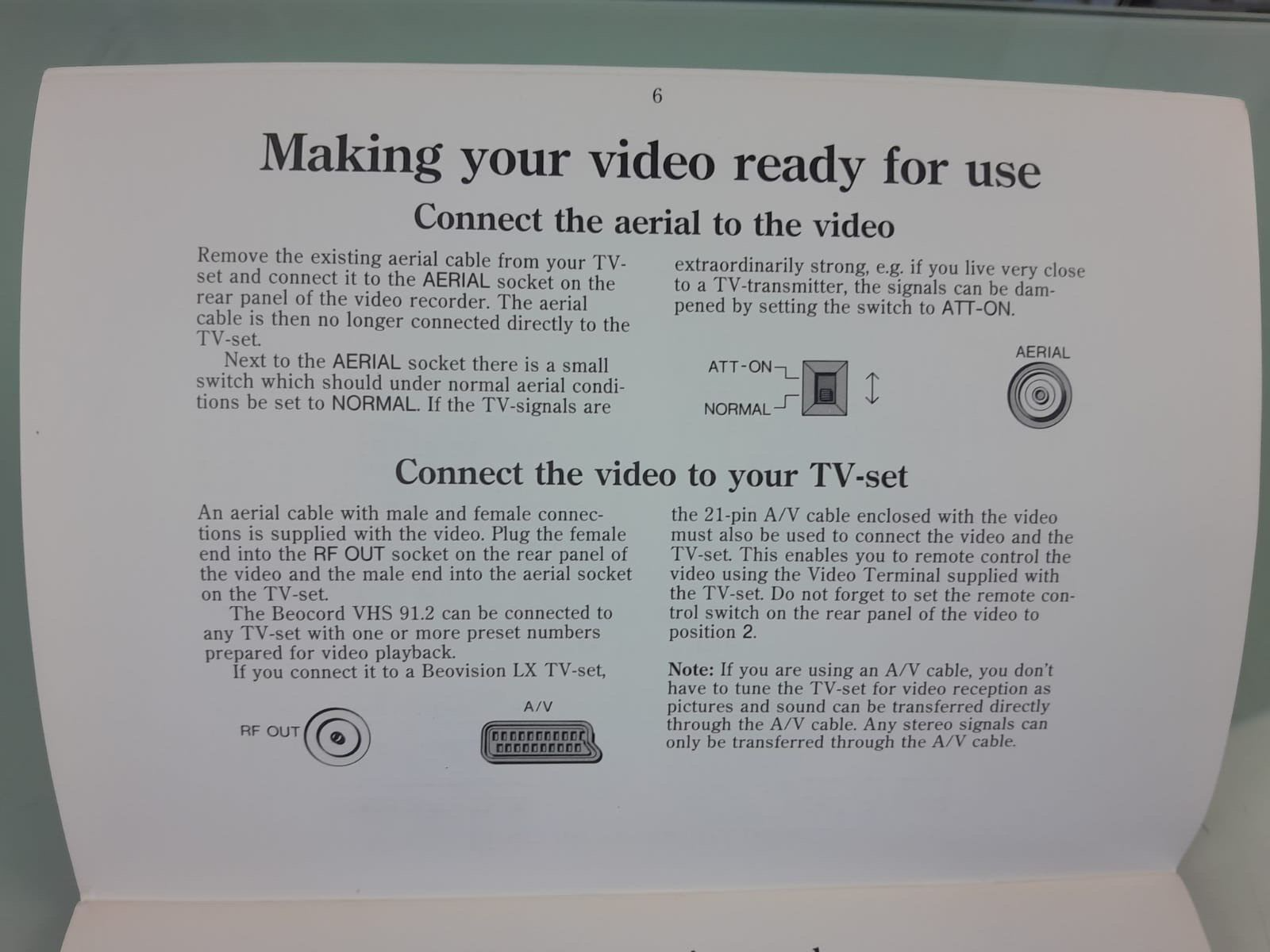 BANG & OLUFSEN B&O BEOCORD VHS 91.2 MANUAL