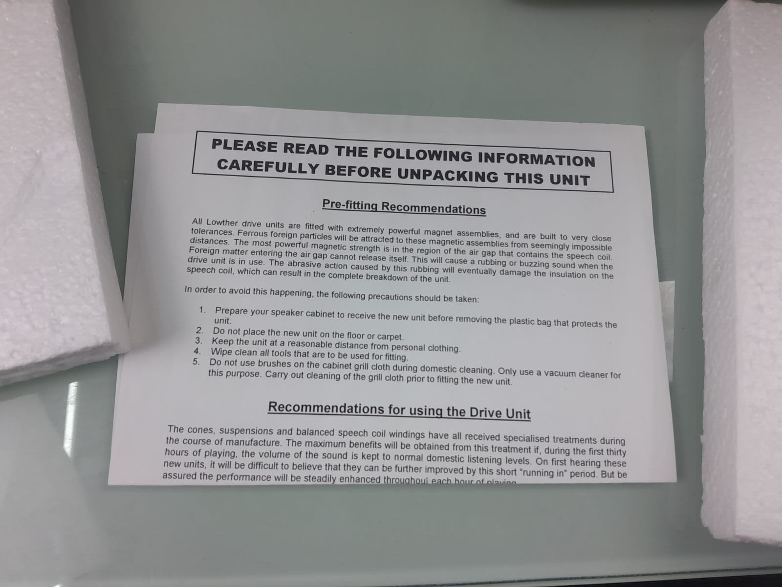 ORIGINAL LOWTHER PM6A AND DX2 EMPTY BOXES