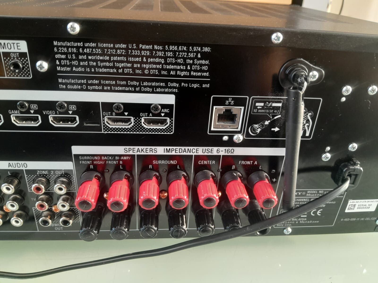 SONY STR DN1040 MULTI-CHANNEL AV RECEIVER WITH REMOTE