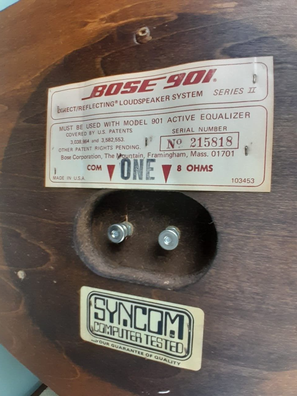 BOSE 901 LOUDSPEAKERS SYSTEM #002