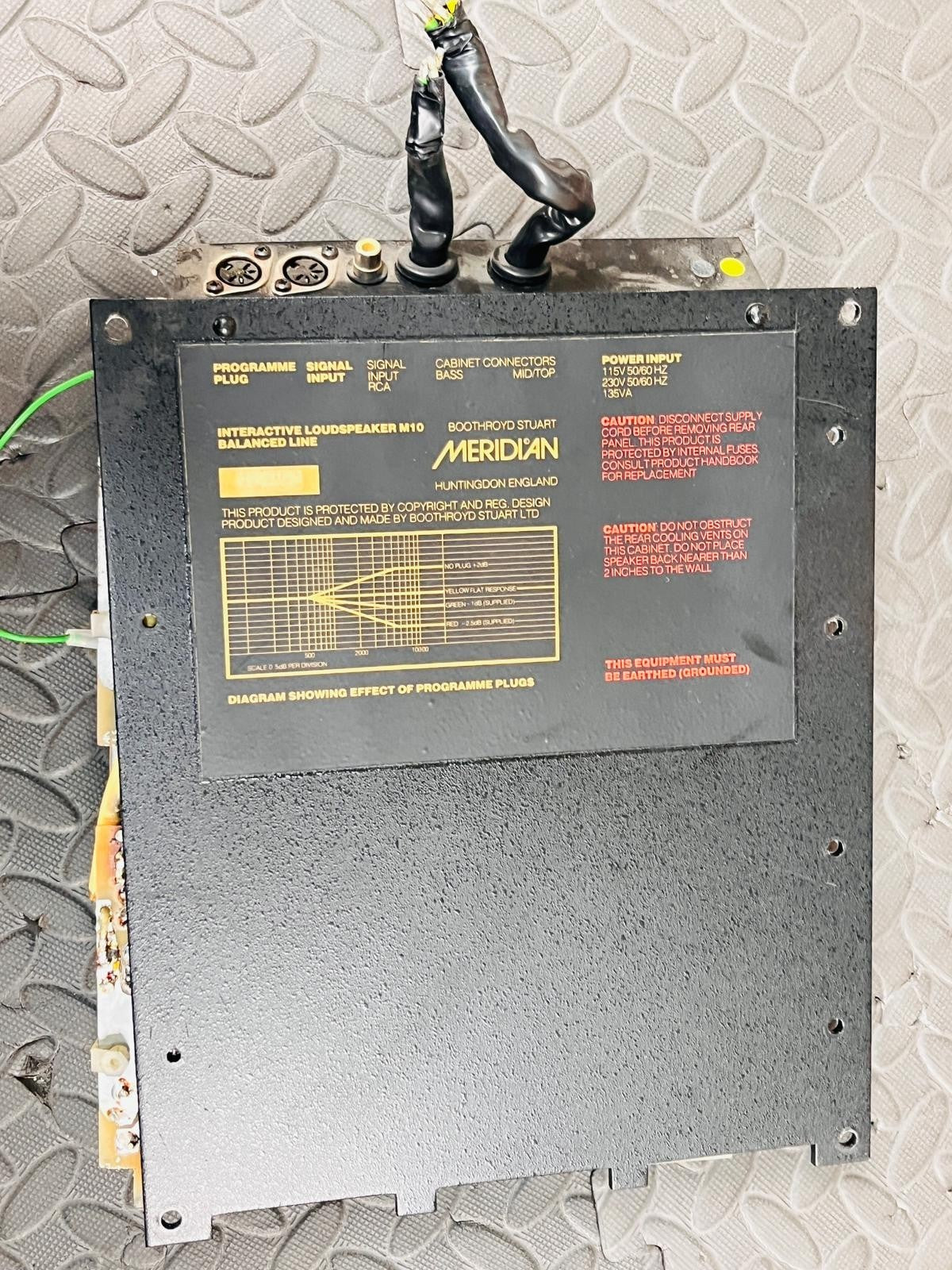 MERIDIAN EMPTY SPEAKER CABINETS WITH AMPLIFIERS & POWER SUPPLIES