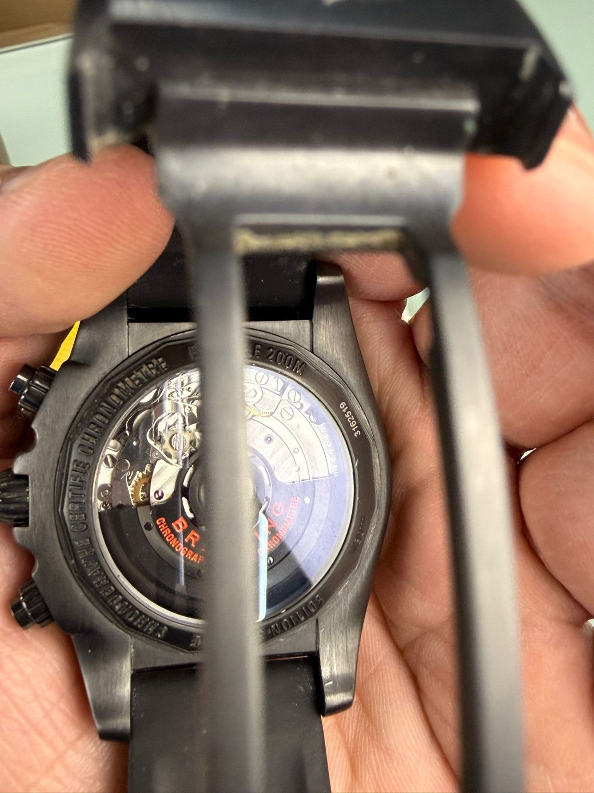BREITLING MB0111 CHRONOMAT 44 RAVEN WATCH WITH BOX AND PAPERS