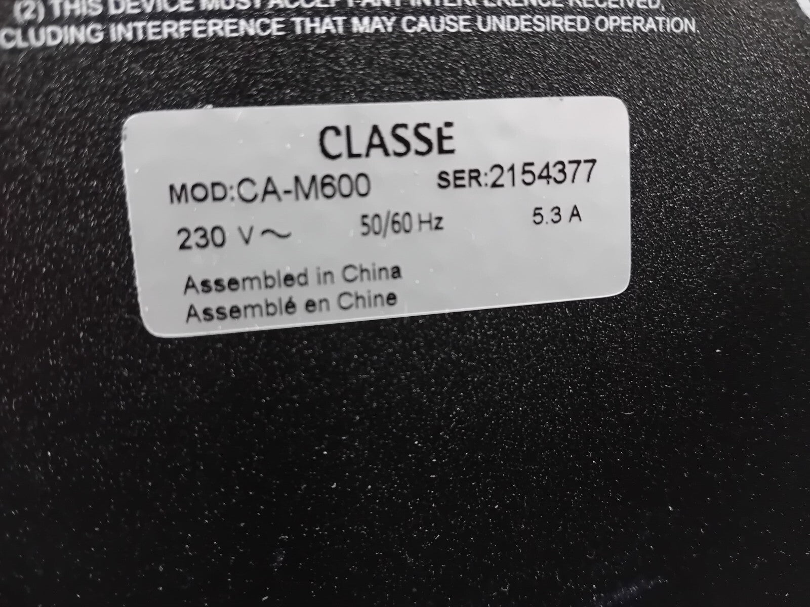 CLASSE CA M600 MONOBLOCK AMPLIFIER #02