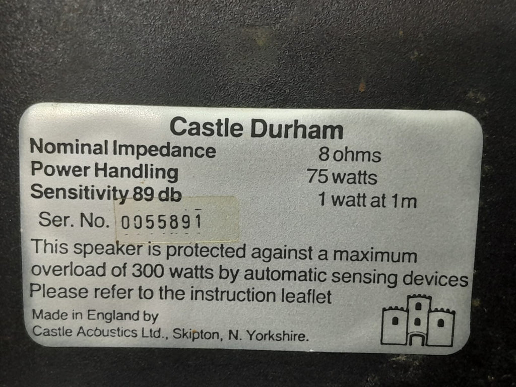 CASTLE DURHAM SPEAKERS WITH ORIGINAL CASTLE STANDS