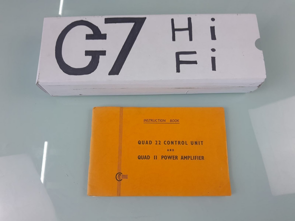 QUAD II POWER AMPLIFIER AND QUAD 22 CONTROL UNIT INSTRUCTION BOOK MANUAL