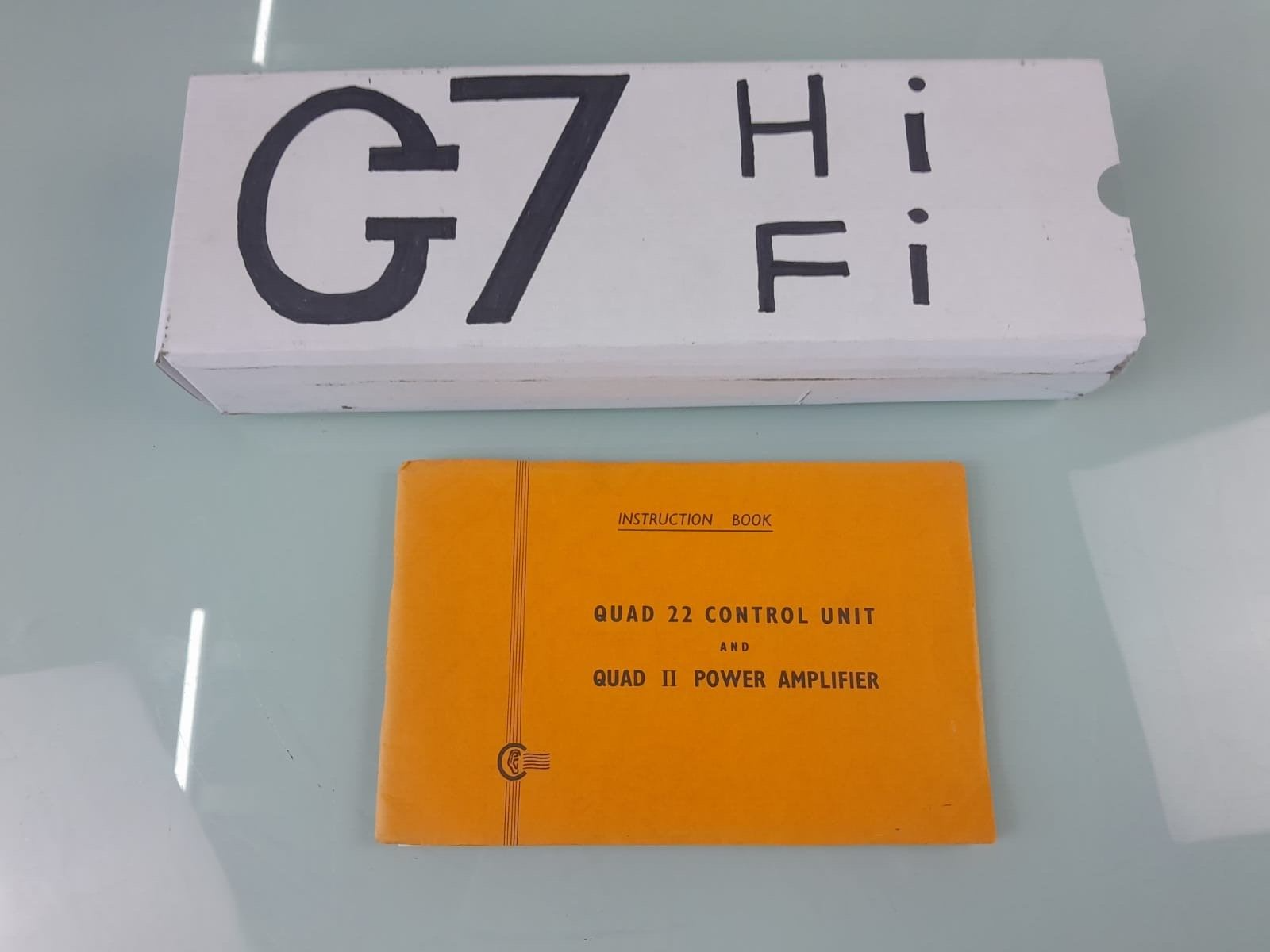 QUAD II POWER AMPLIFIER AND QUAD 22 CONTROL UNIT INSTRUCTION BOOK MANUAL