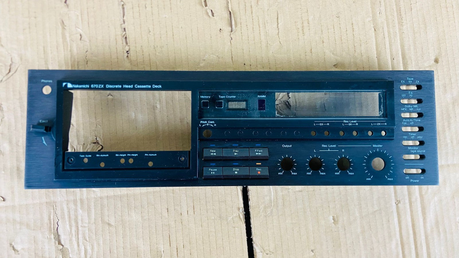 NAKAMICHI 670ZX FACE PLATE