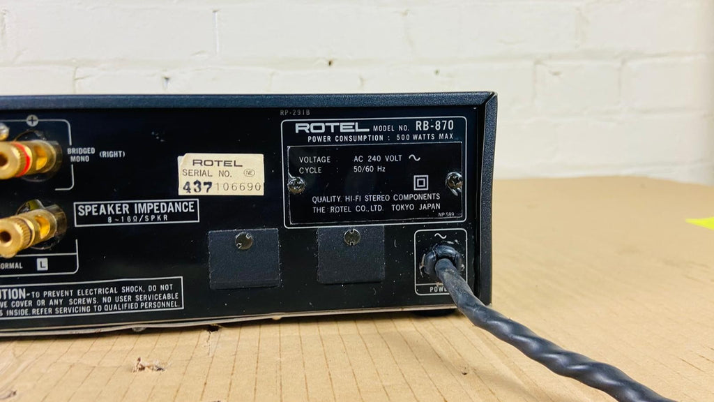 ROTEL RB 870 STEREO POWER AMPLIFIER