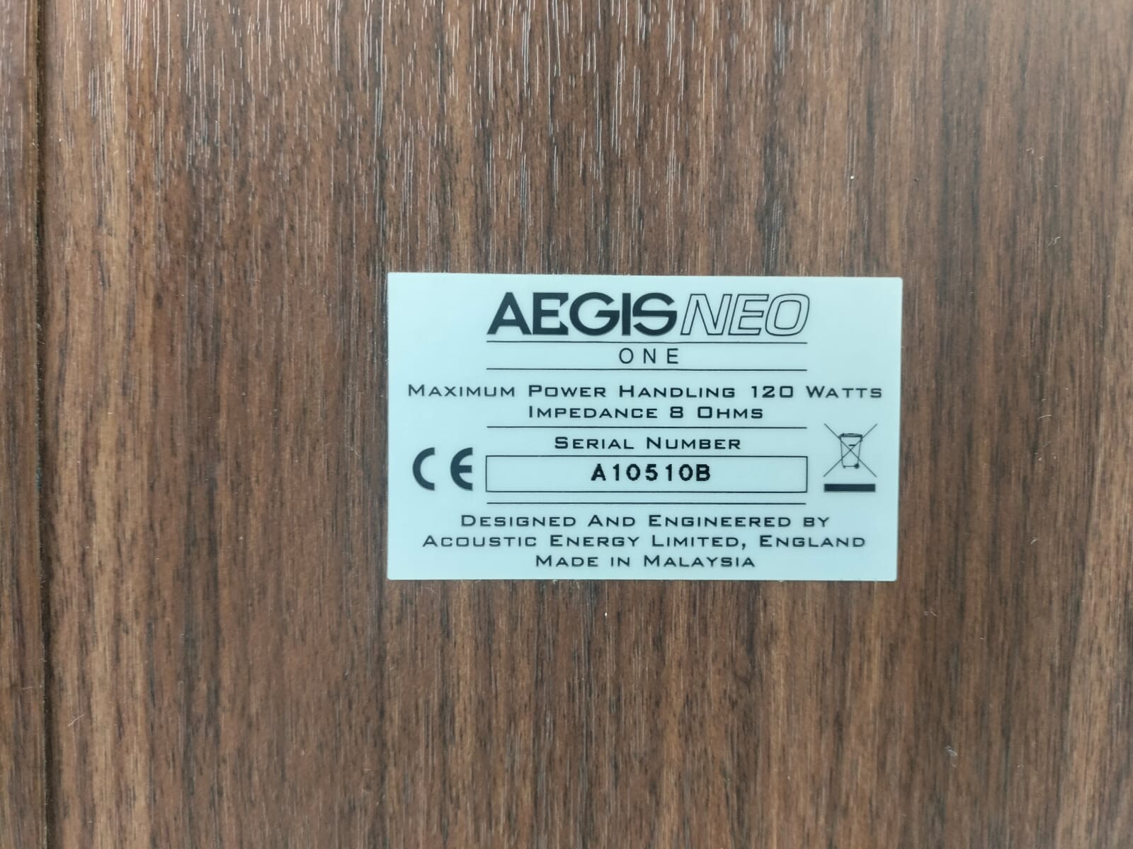 ACOUSTIC ENERGY AEGIS NEO ONE SPEAKERS