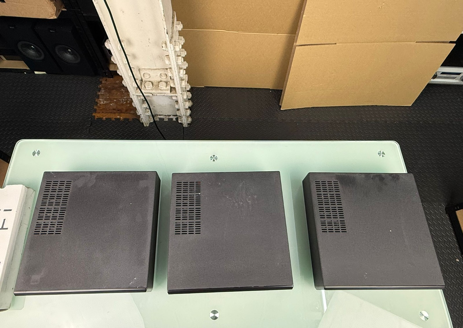 LINN LK100 POWER AMPLIFIERS x3 KABER ACTIV CARDS MID BASS TREBLE