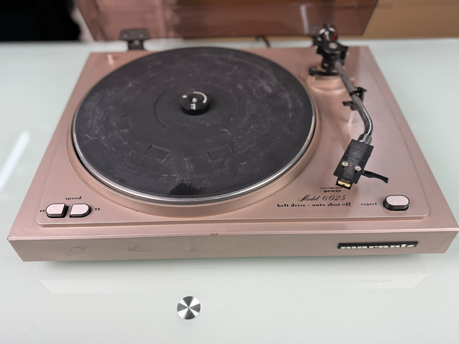 MARANTZ 6025 TURNTABLE WITH SHURE M75ED TYPE 2 CARTRIDGE