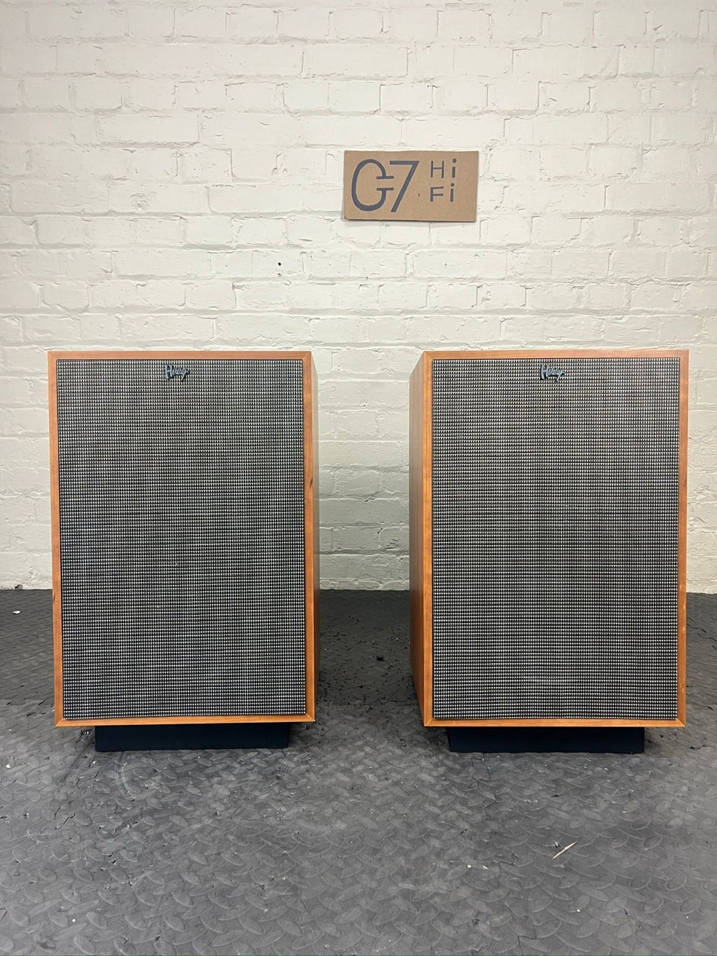 KLIPSCH HERESY IV NATURAL CHERRY FLOOR STANDING SPEAKERS