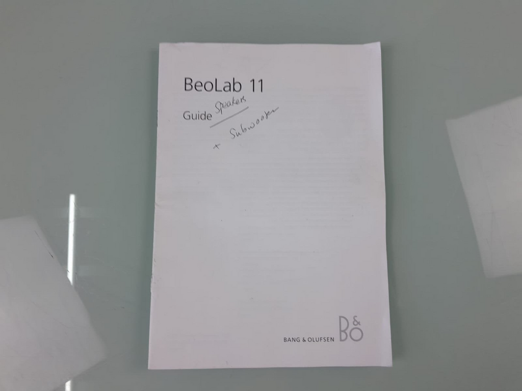 BANG & OLUFSEN B&O BEOLAB 11 SUBWOOFER GUIDE / MANUAL