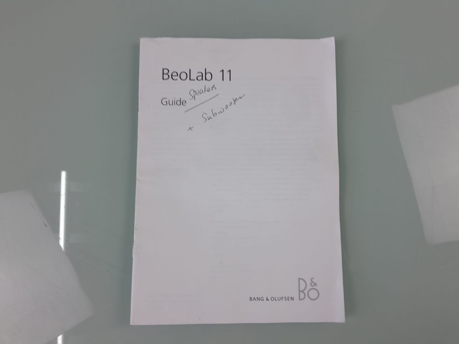 BANG & OLUFSEN B&O BEOLAB 11 SUBWOOFER GUIDE / MANUAL