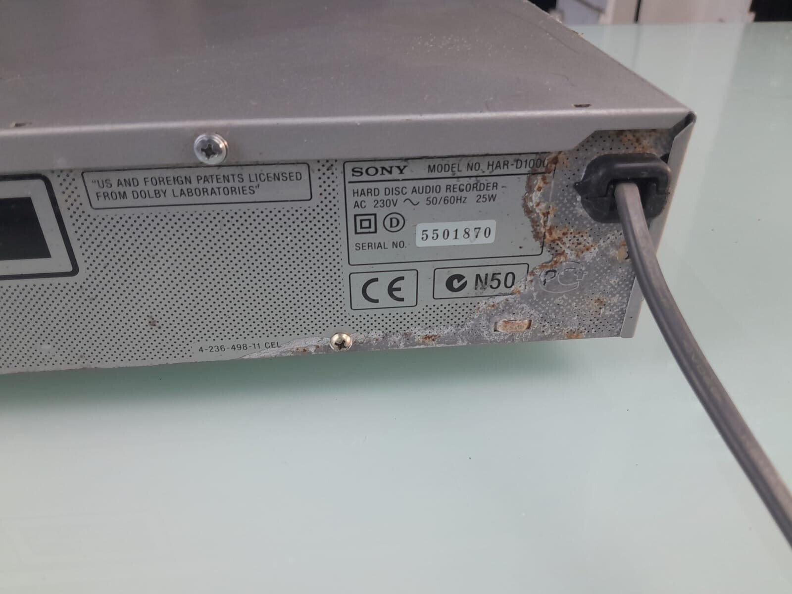 SONY HAR D1000 HARD DISC AUDIO RECORDER