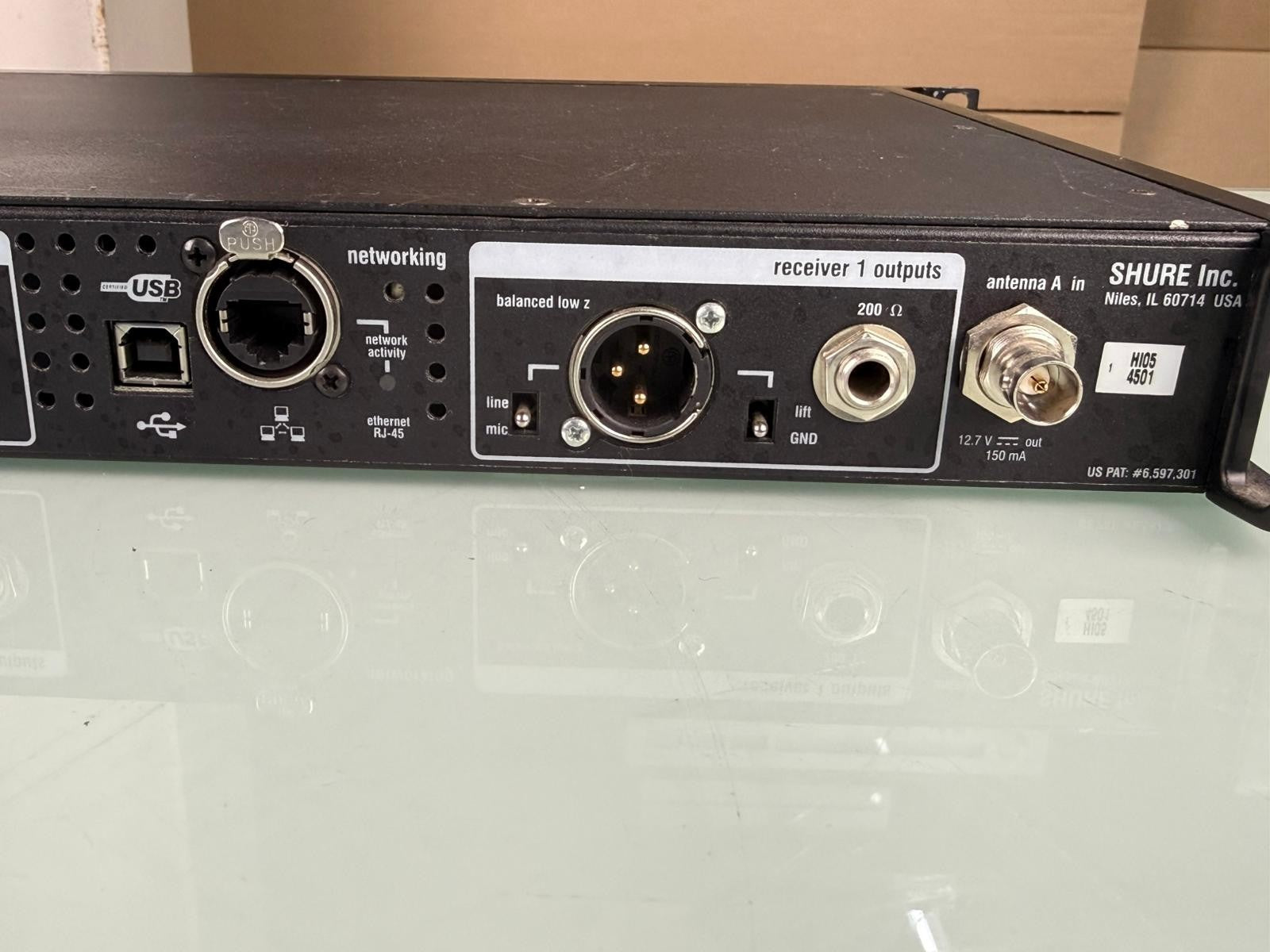 Shure UR4D J5E Dual Channel Wireless Receiver 578-638 MHz #003