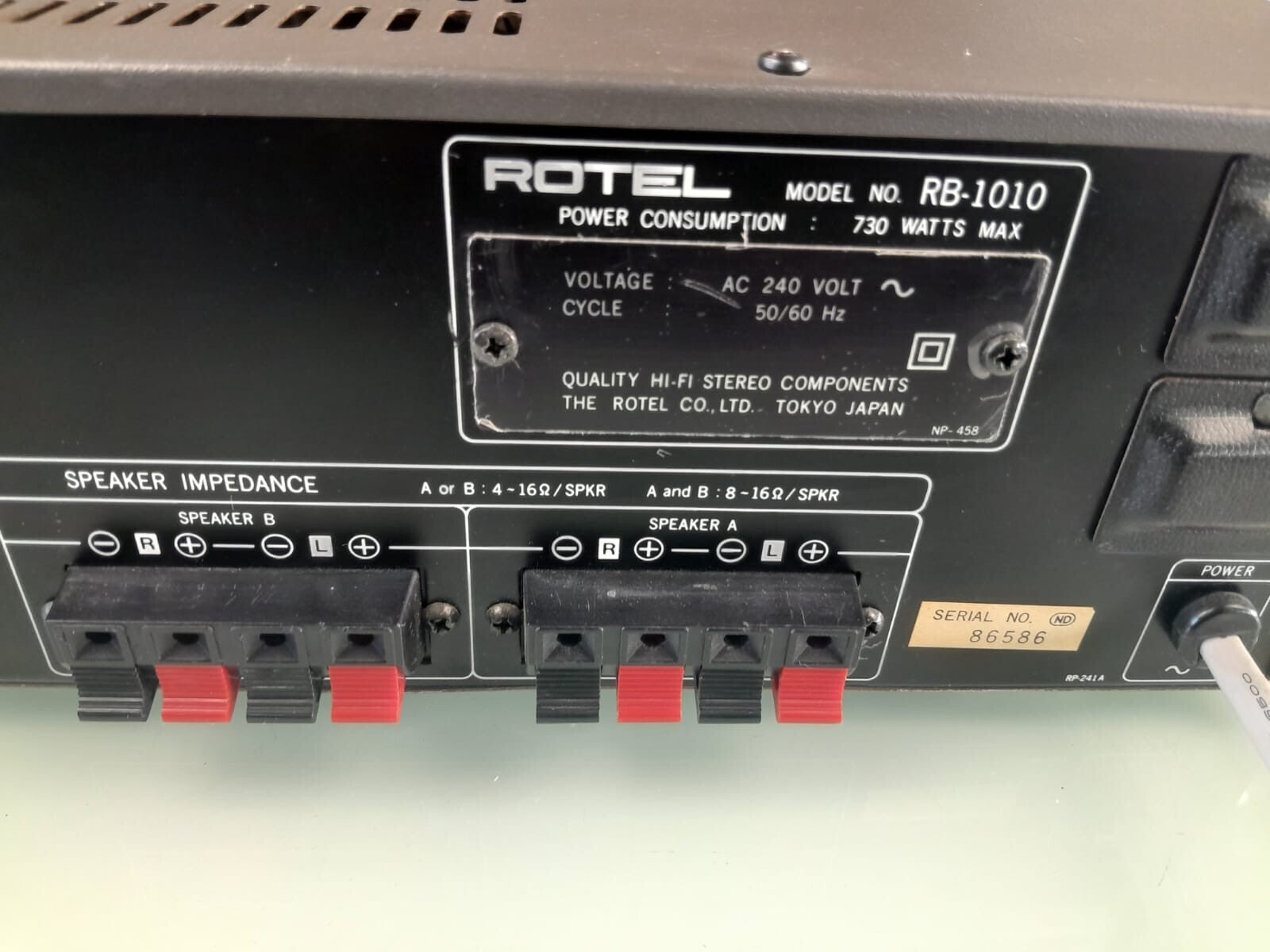 ROTEL RB 1010 STEREO DC POWER AMPLIFIER