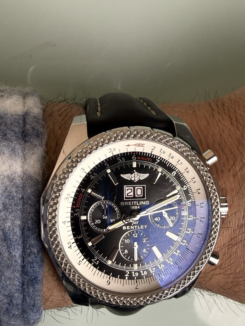 Breitling for Bentley 6.75 Watch - A44362 chronograph automatic mens leather
