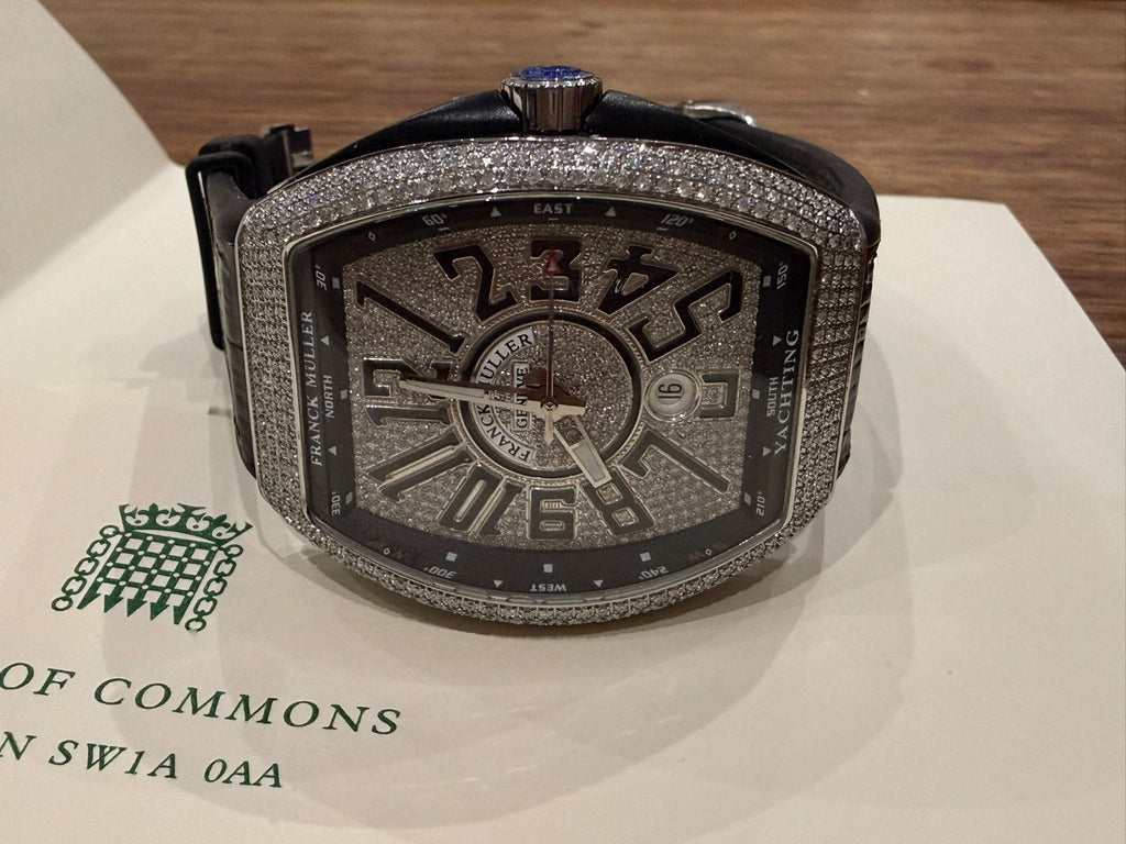 FRANCK MULLER VANGUARD DIAMOND ICED MASTER COMPLICATIONS V 45 SC DT YACHTING