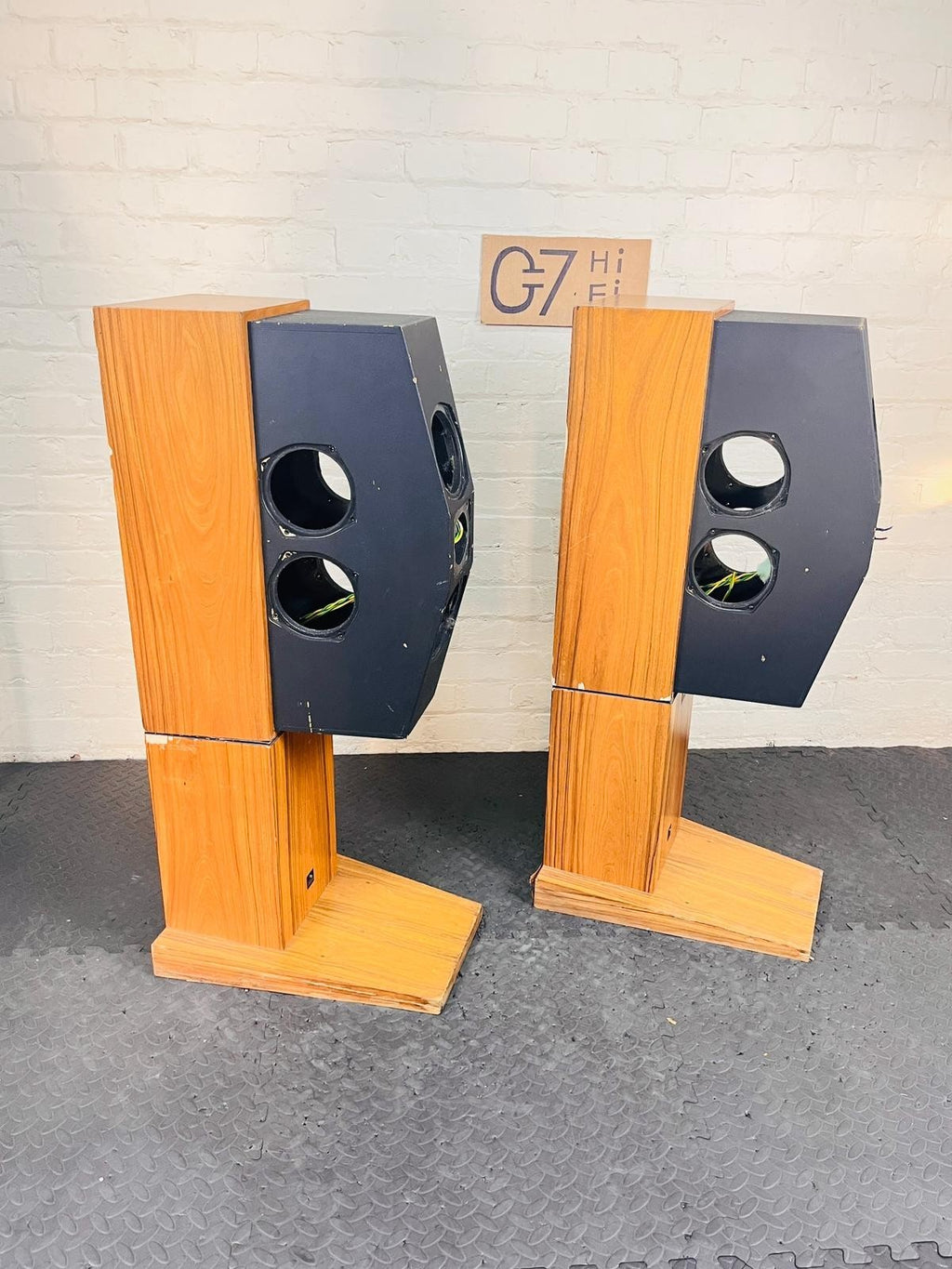 MERIDIAN EMPTY SPEAKER CABINETS WITH AMPLIFIERS & POWER SUPPLIES