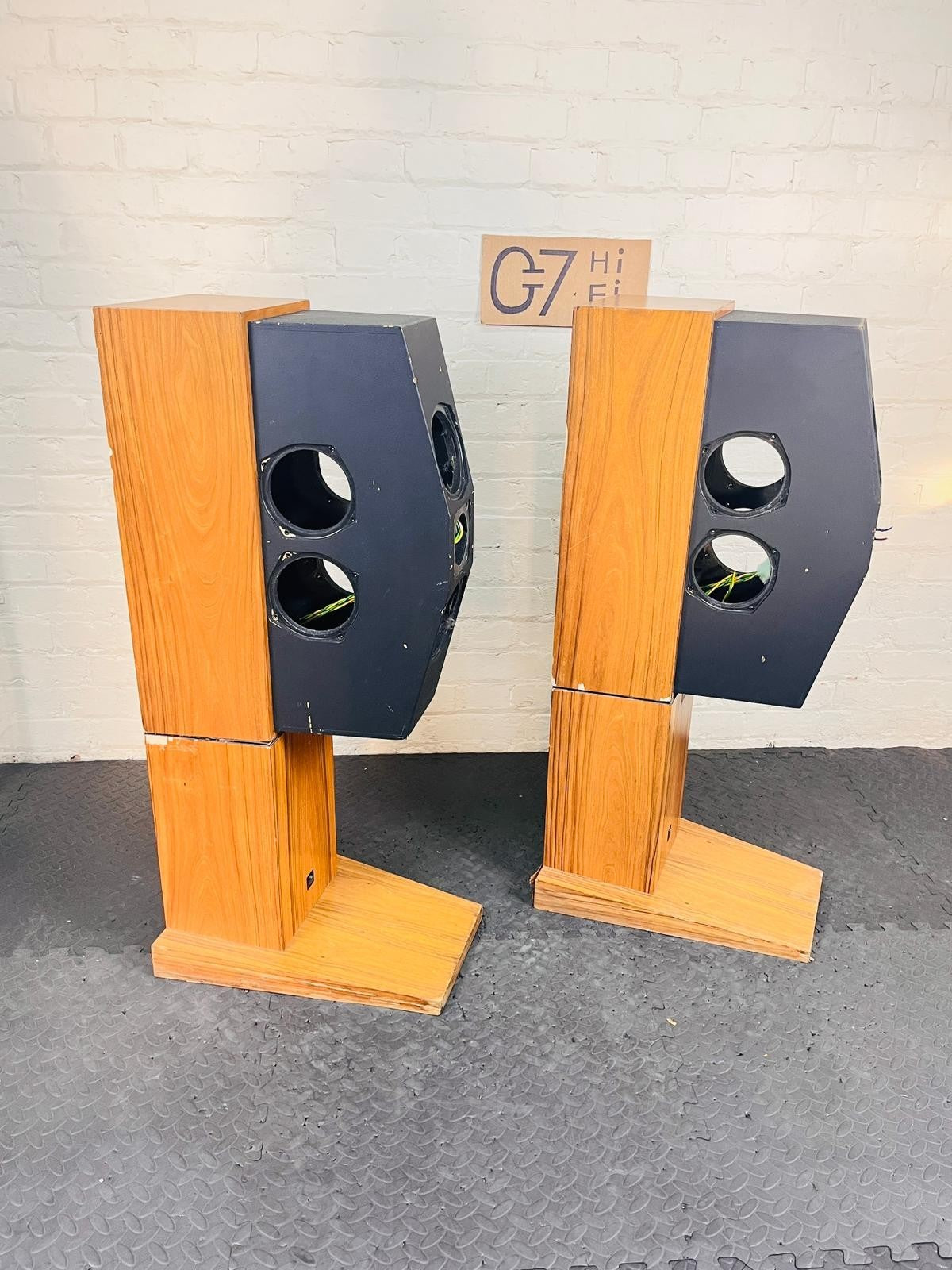 MERIDIAN EMPTY SPEAKER CABINETS WITH AMPLIFIERS & POWER SUPPLIES
