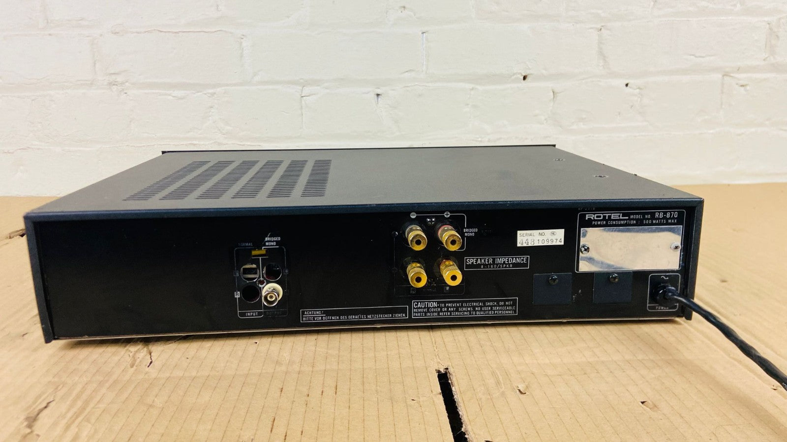 ROTEL RB 870 STEREO POWER AMPLIFIER