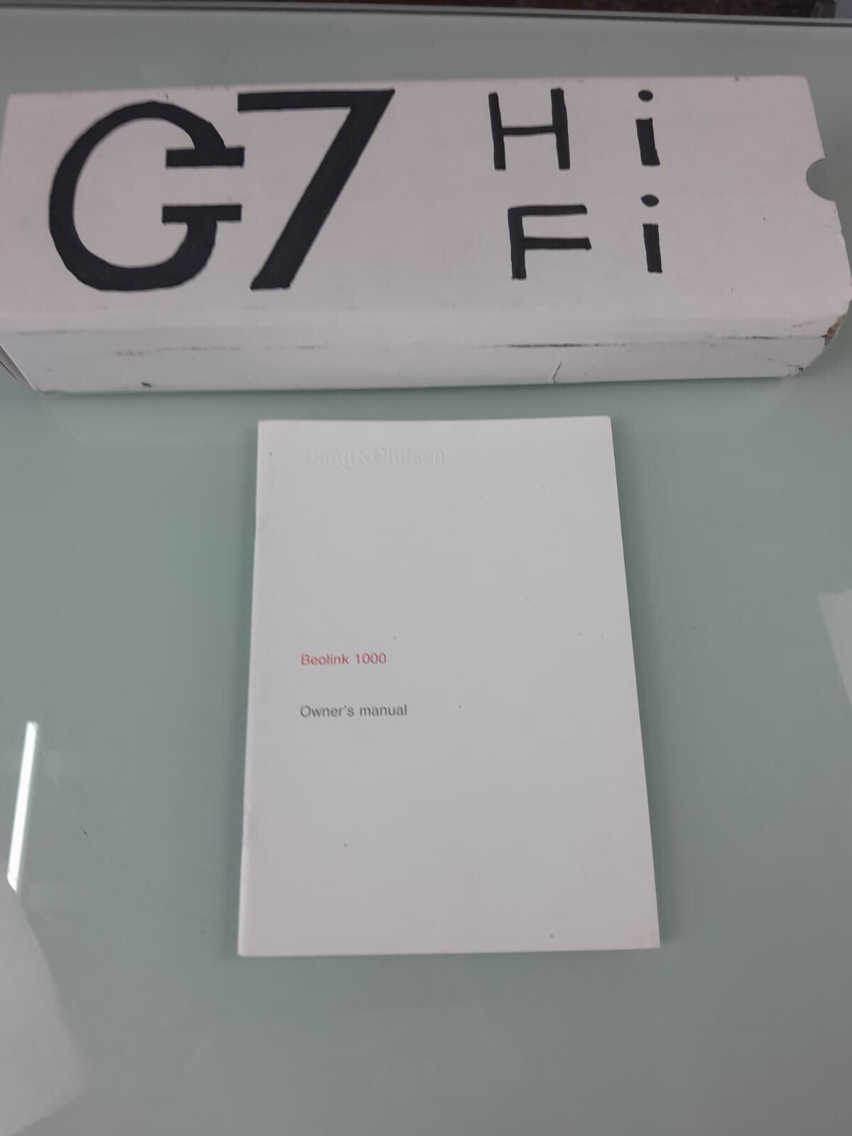 BANG & OLUFSEN B&O BEOLINK 1000 REMOTE CONTROL OWNER'S MANUAL