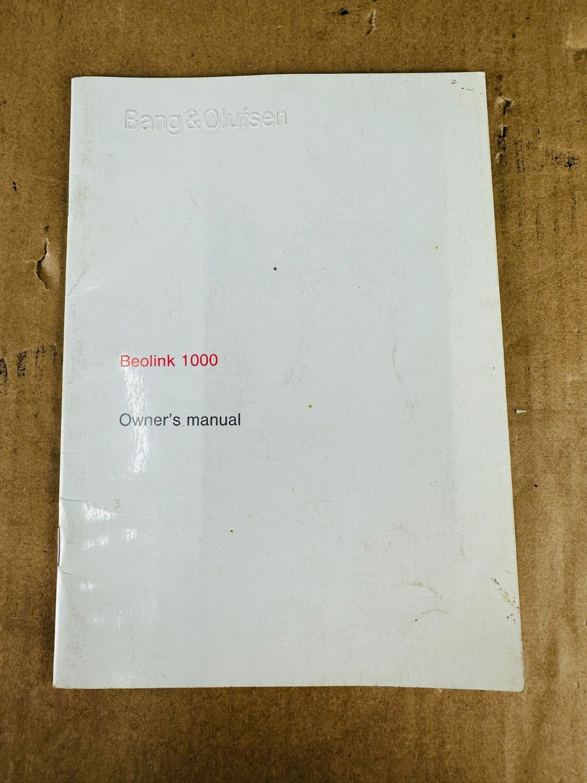 Bang & Olufsen B&O Beolink 1000 Owner's Manual