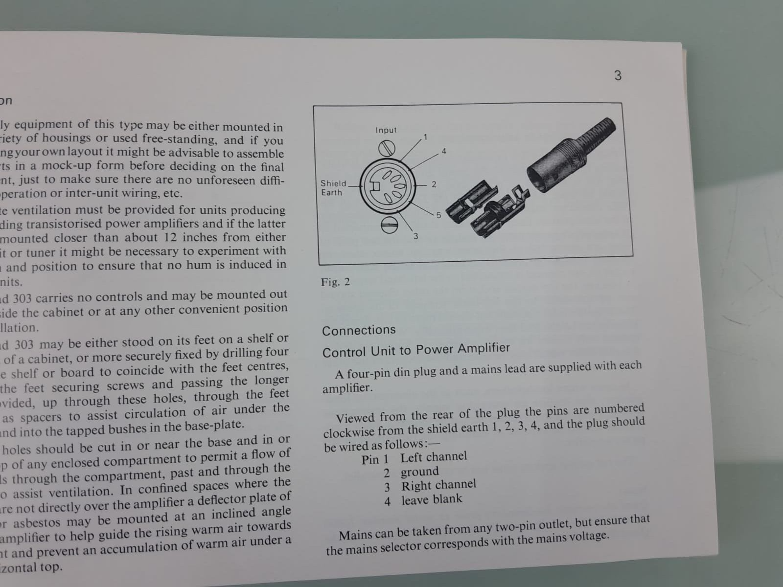 QUAD 303 POWER AMPLIFIER INSTRUCTION BOOK / MANUAL